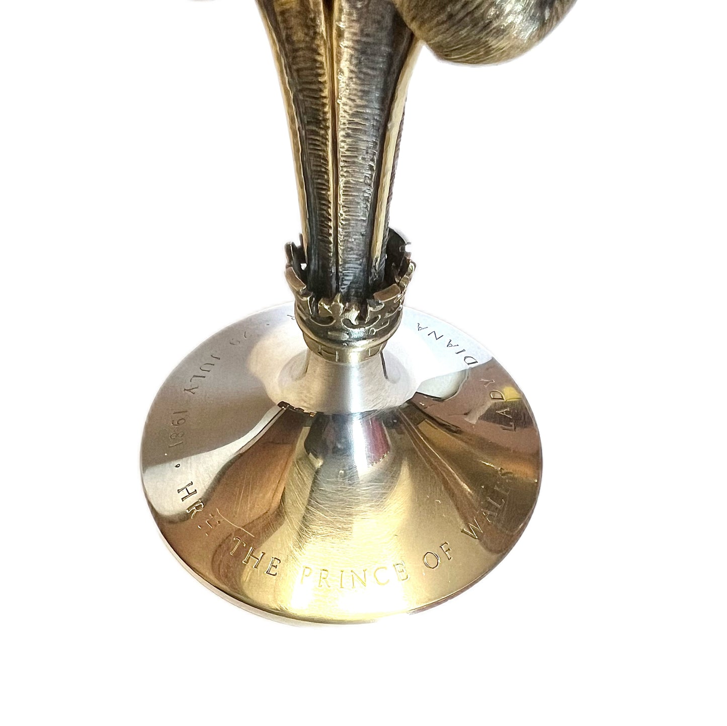 Stunning QEII Stuart Devlin 1981 Royal Wedding sterling silver and gilt goblet