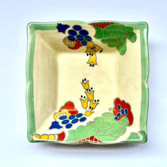 20 世纪 30 年代皇家道尔顿装饰艺术风格瓷器糖果盘 *原样* Caprice 图案