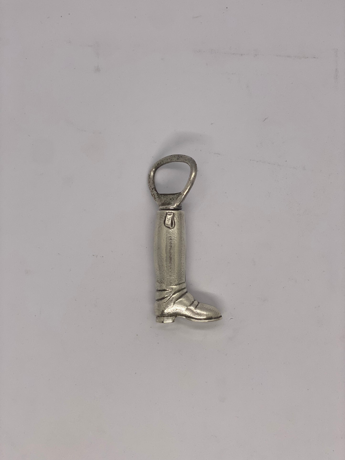 Sterling Silver Riding Boot Bottle Opener / Corkscrew by Important US Maker Blackinton Silversmiths