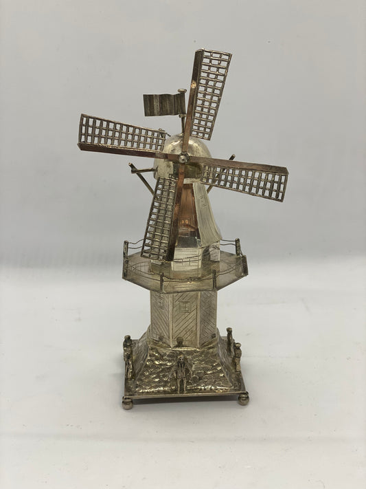 19 世纪荷兰 835 银质风车和香料塔