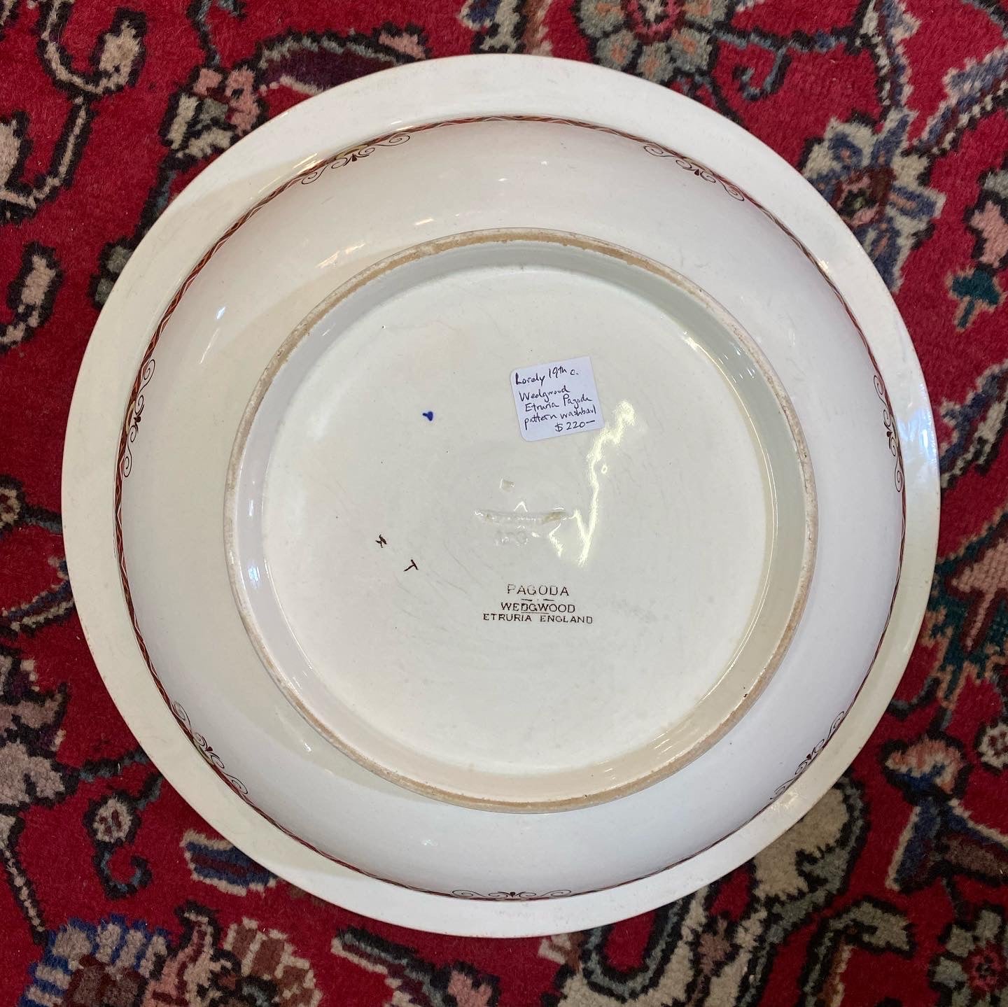 19th century Washbowl from Wedgwood Etruria England