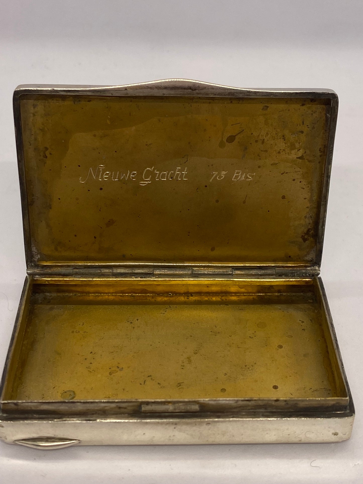 Antique Dutch Silver Box in 800 silver, circa 1910 to 1930s