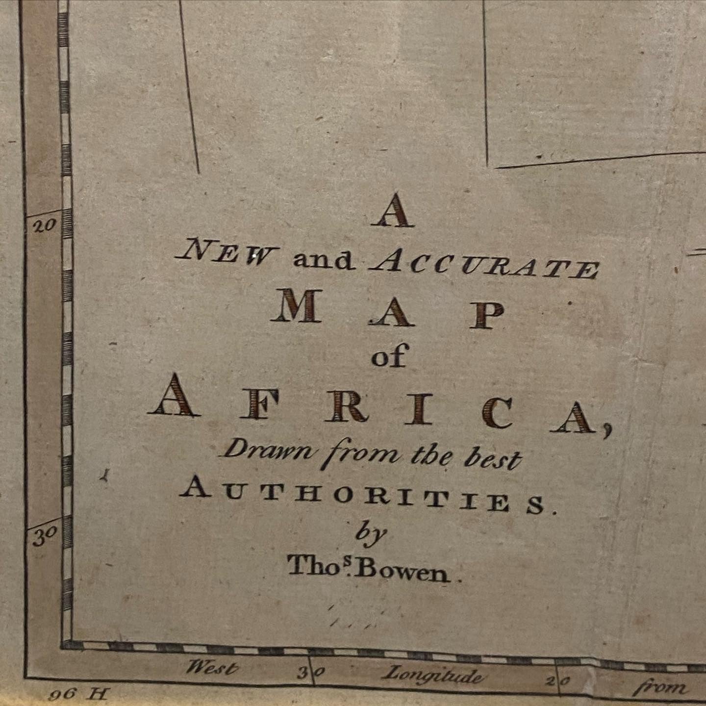 大型罕见 18 世纪英语非洲地图