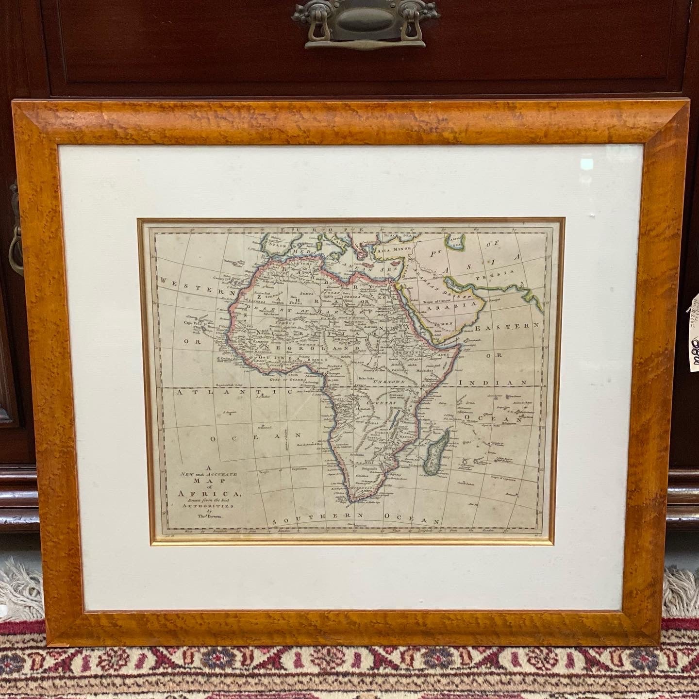 大型罕见 18 世纪英语非洲地图
