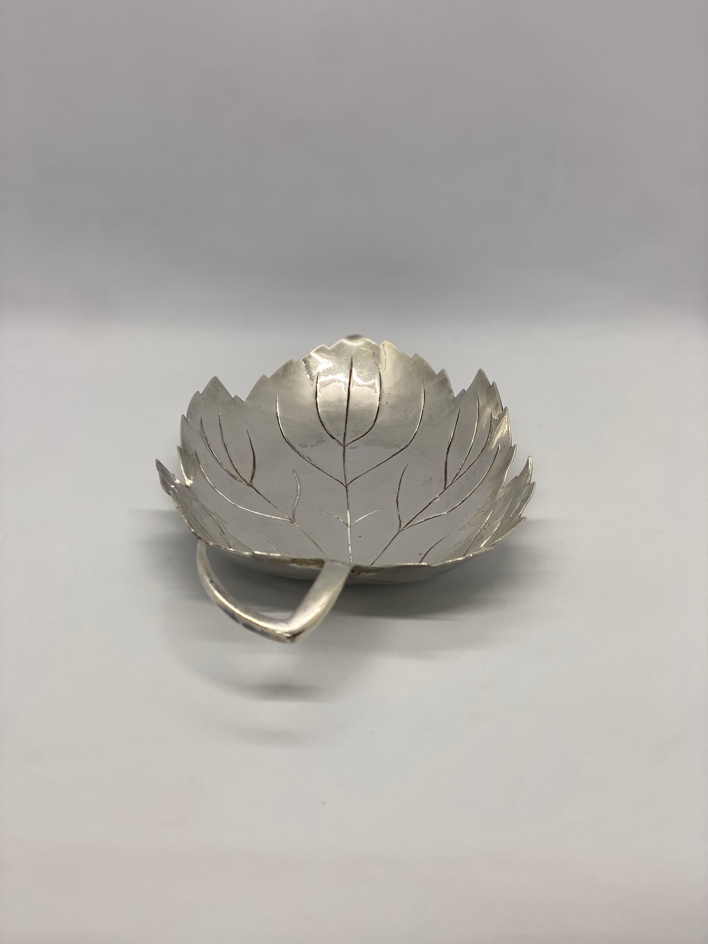 Beautiful Vintage Sterling Silver Leaf Dish