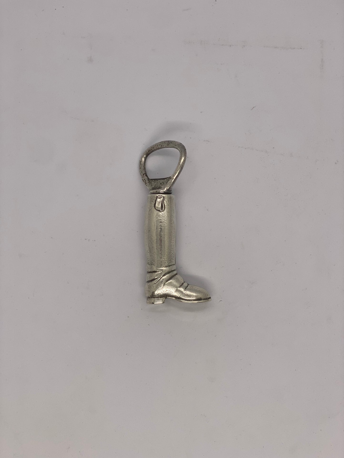 Sterling Silver Riding Boot Bottle Opener / Corkscrew by Important US Maker Blackinton Silversmiths