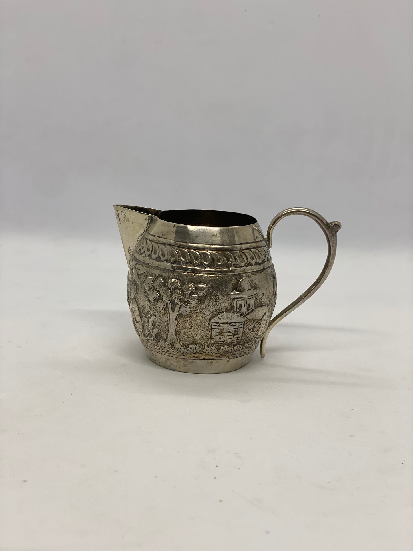 Antique Southeast Asian possibly Luck Now Indian Silver Jug