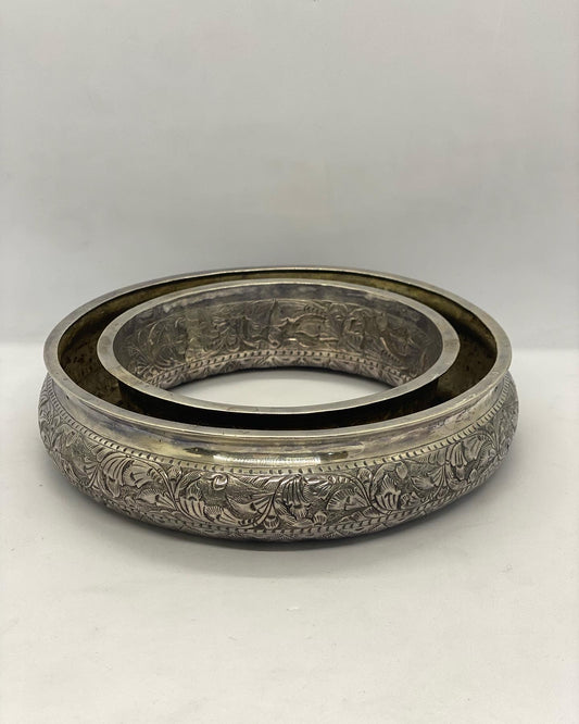 Antique Malaysian Silver Posy Ring Bowl Circa late 19th to early 20th C.