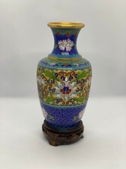 古董（非常古老）中国景泰蓝花瓶