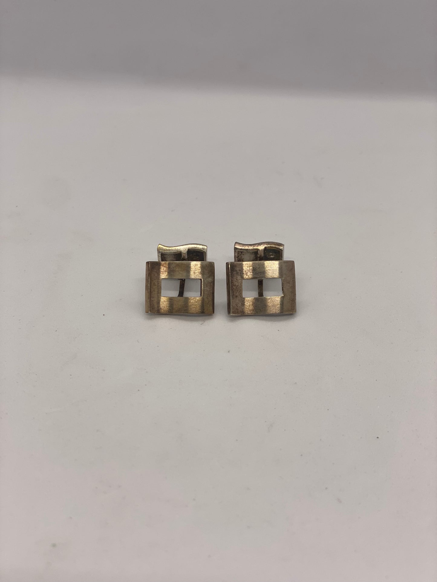 Vintage Sterling Silver Square Cufflinks