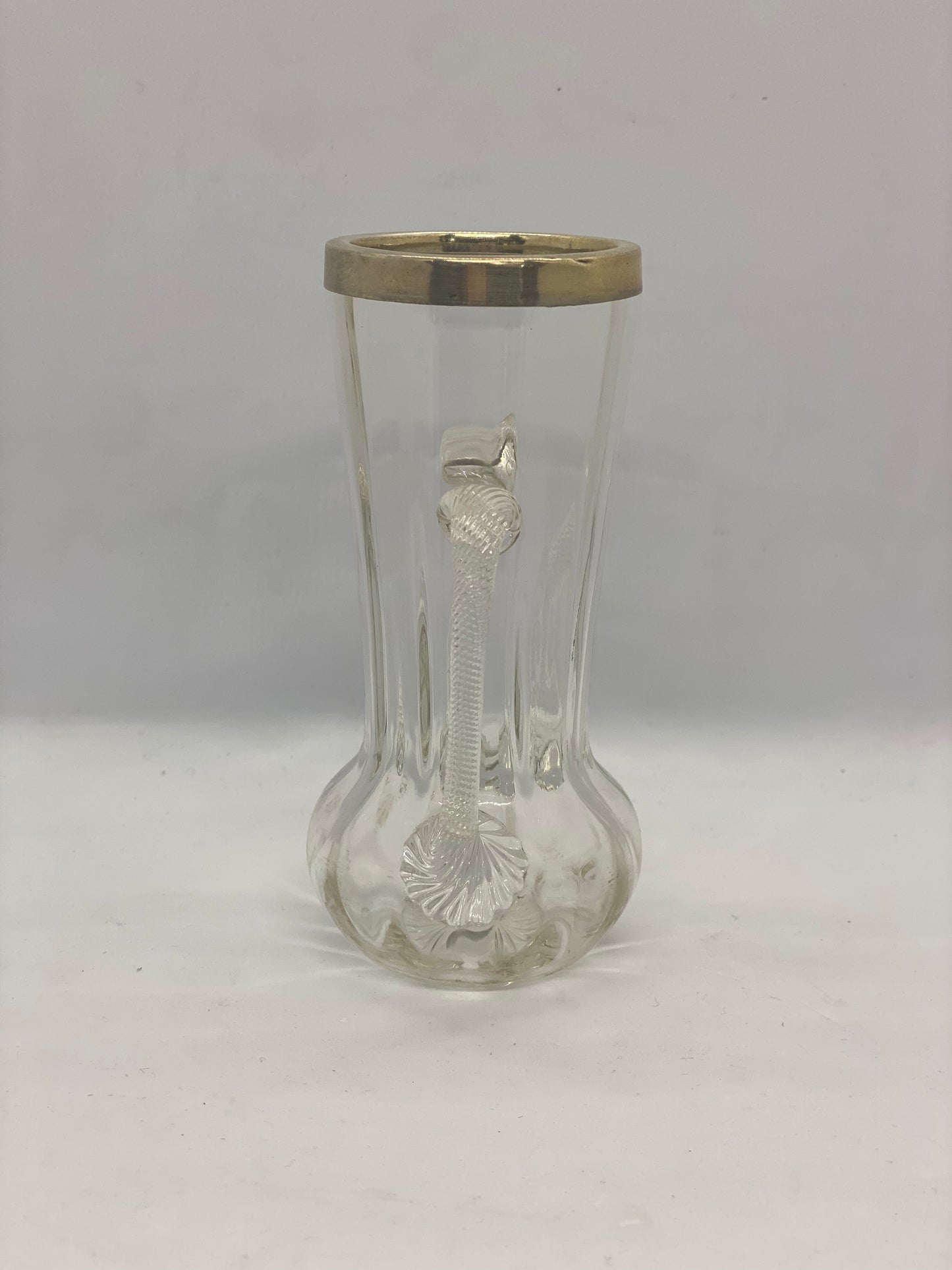 Art Nouveau Classical Urn Inspired Posy Vase with Silver Details