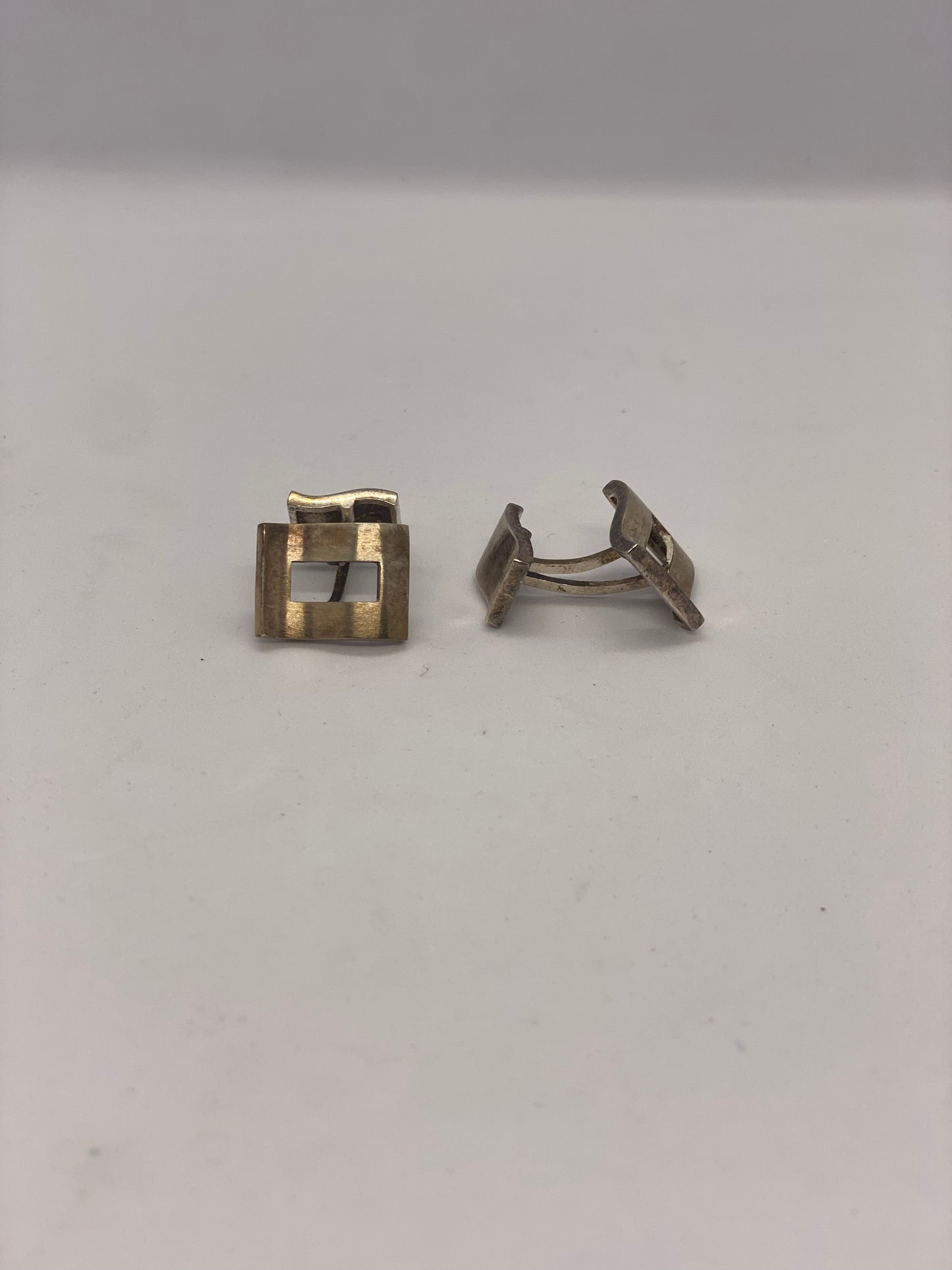 Vintage Sterling Silver Square Cufflinks