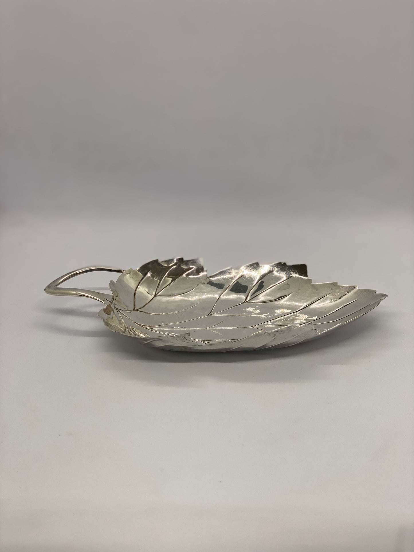 Beautiful Vintage Sterling Silver Leaf Dish