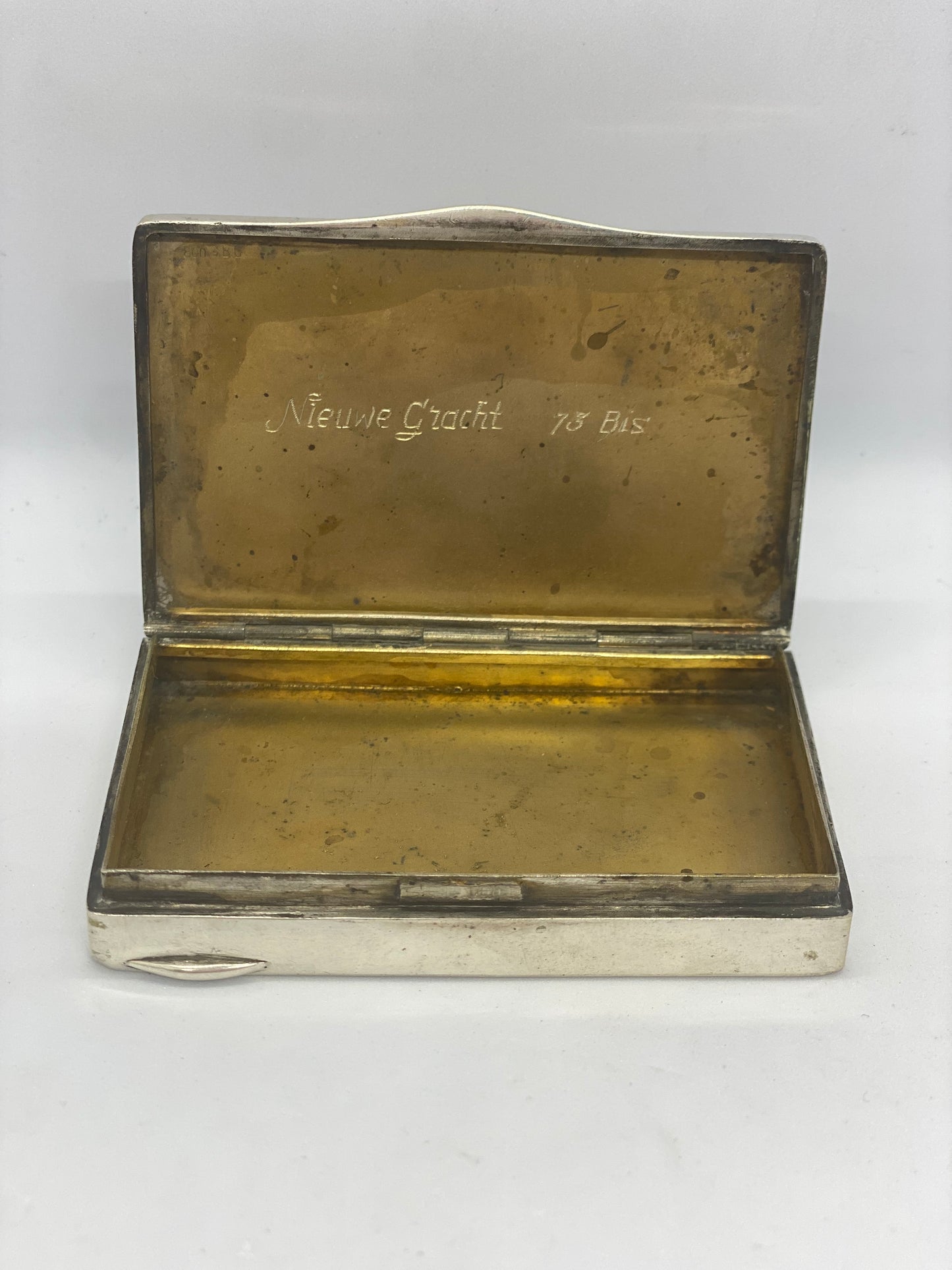 Antique Dutch Silver Box in 800 silver, circa 1910 to 1930s