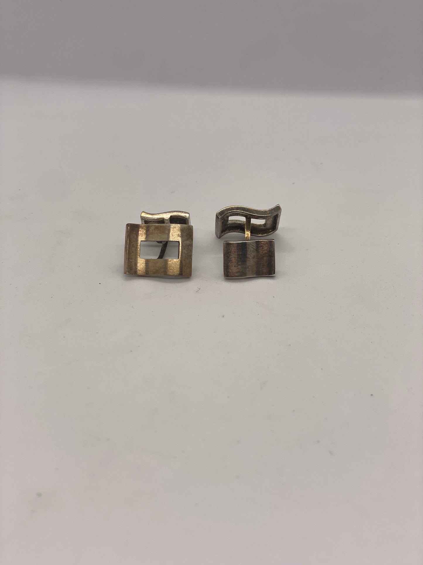 Vintage Sterling Silver Square Cufflinks