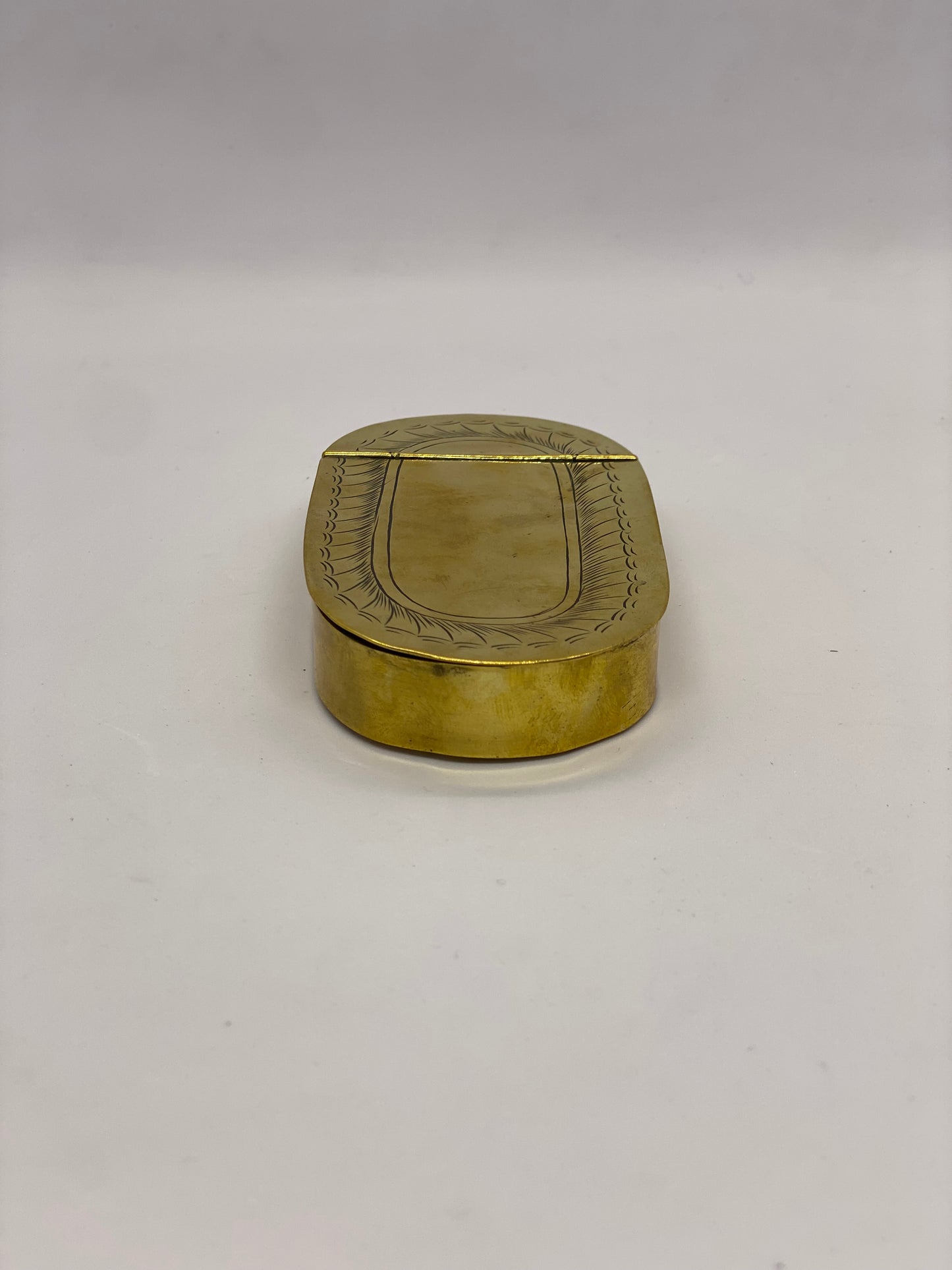 古董 18 世纪黄铜火种引火盒