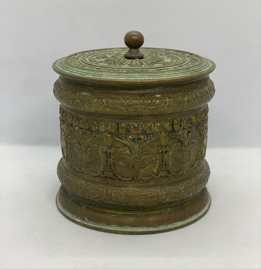 Antique Art Nouveau Brass Humidor