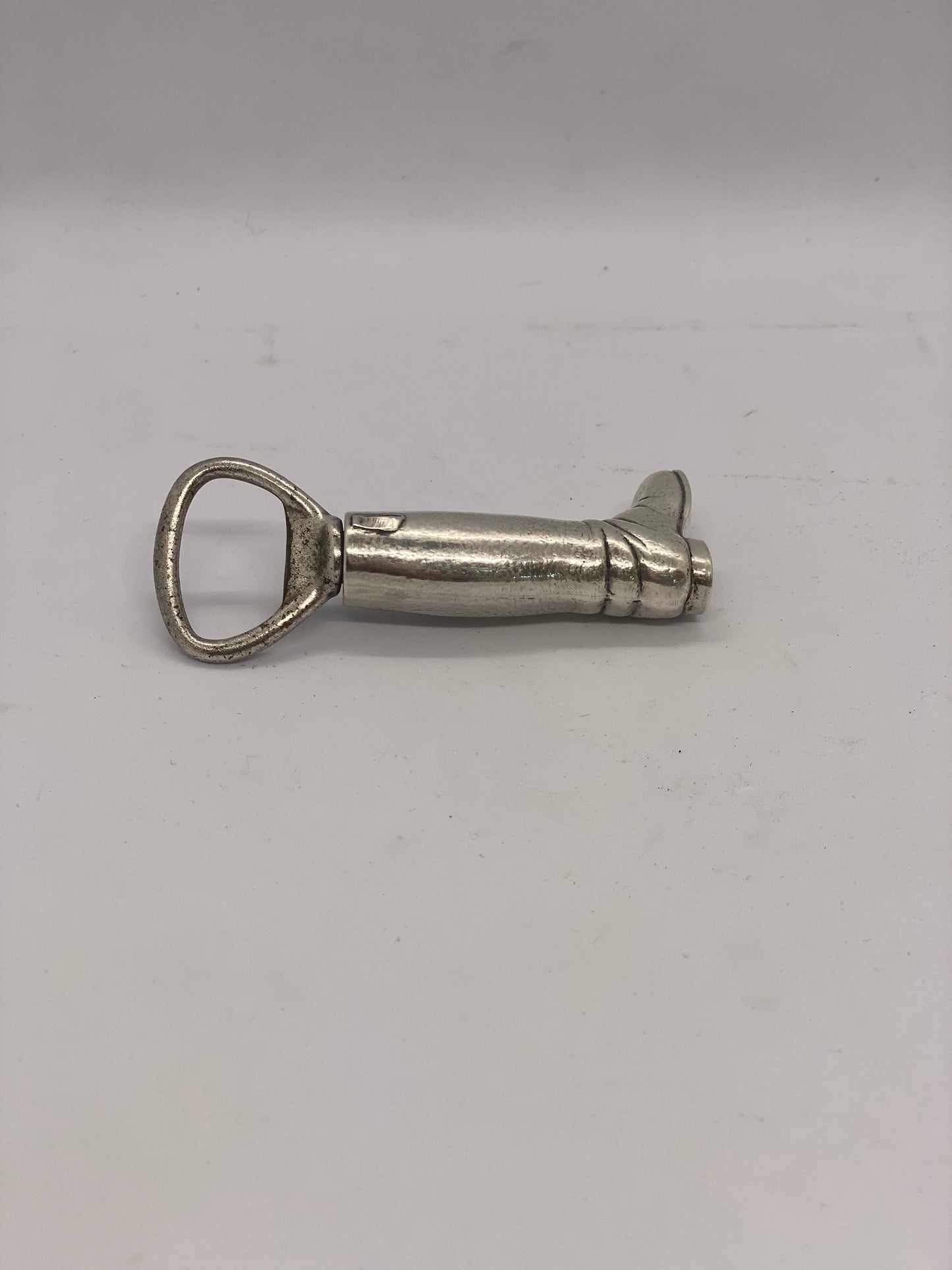 Sterling Silver Riding Boot Bottle Opener / Corkscrew by Important US Maker Blackinton Silversmiths