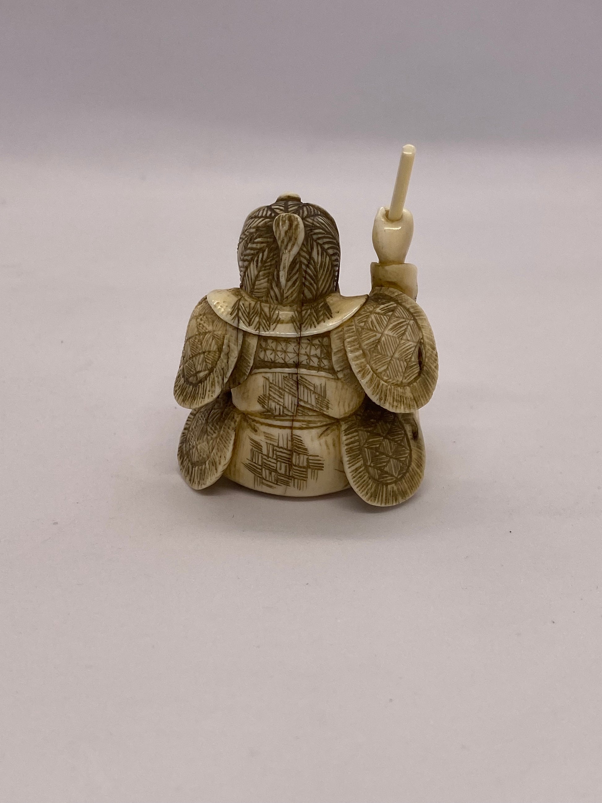 Antique Japanese Ivory Samurai Figure Netsuke, Signed by Tamayama ...