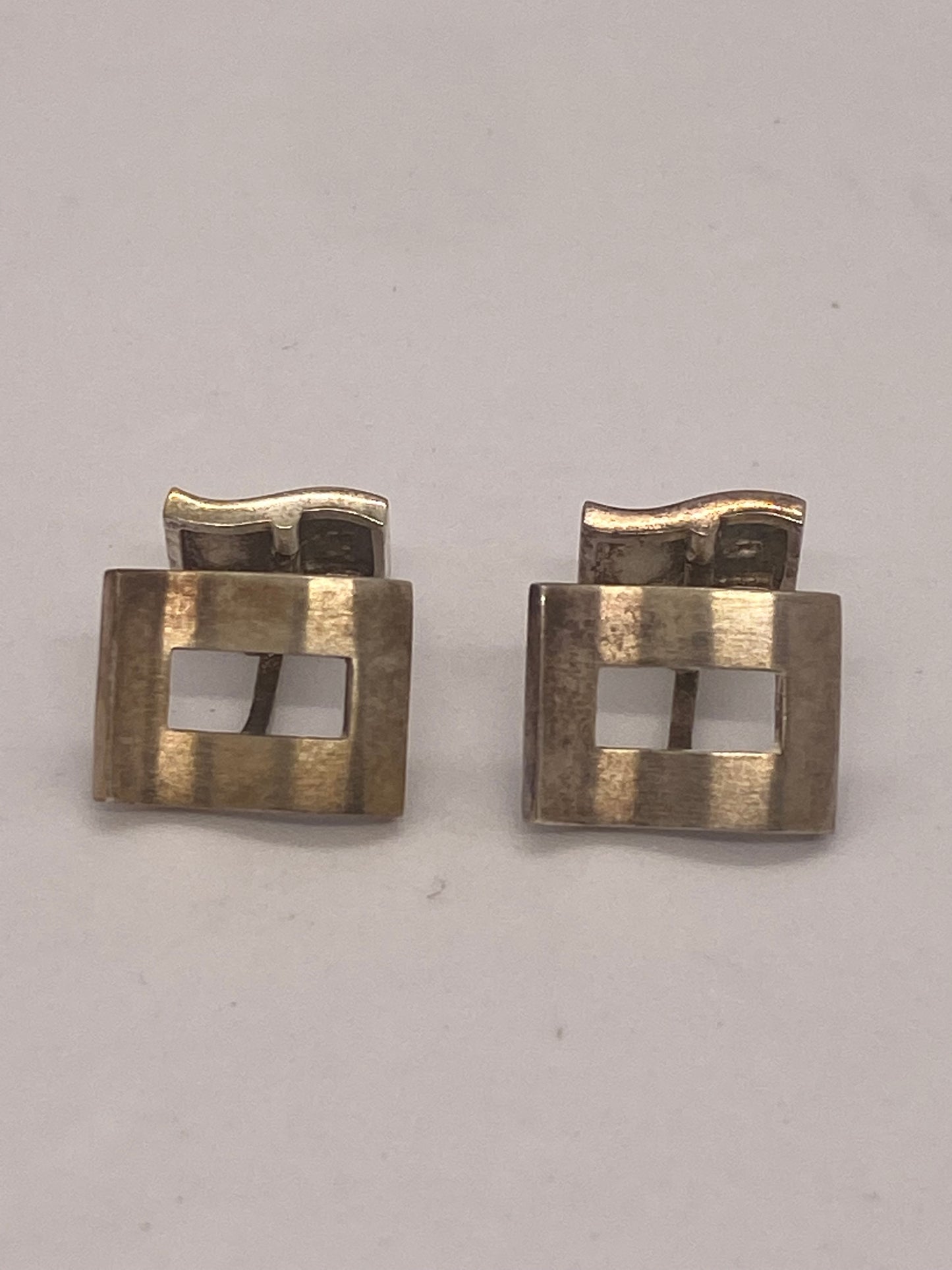 Vintage Sterling Silver Square Cufflinks