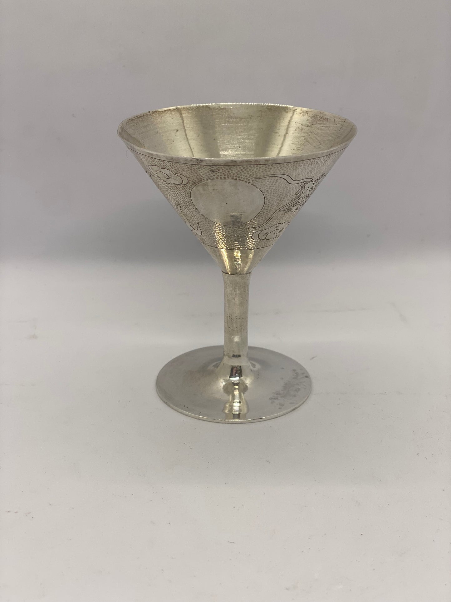 19 世纪末至 20 世纪初中国银质高脚杯（2 件）