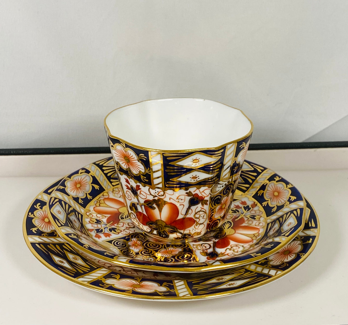 Vintage Royal Crown Derby Old Imari Pattern 2451 Teacup Trios Circa 1939 - 6 Available