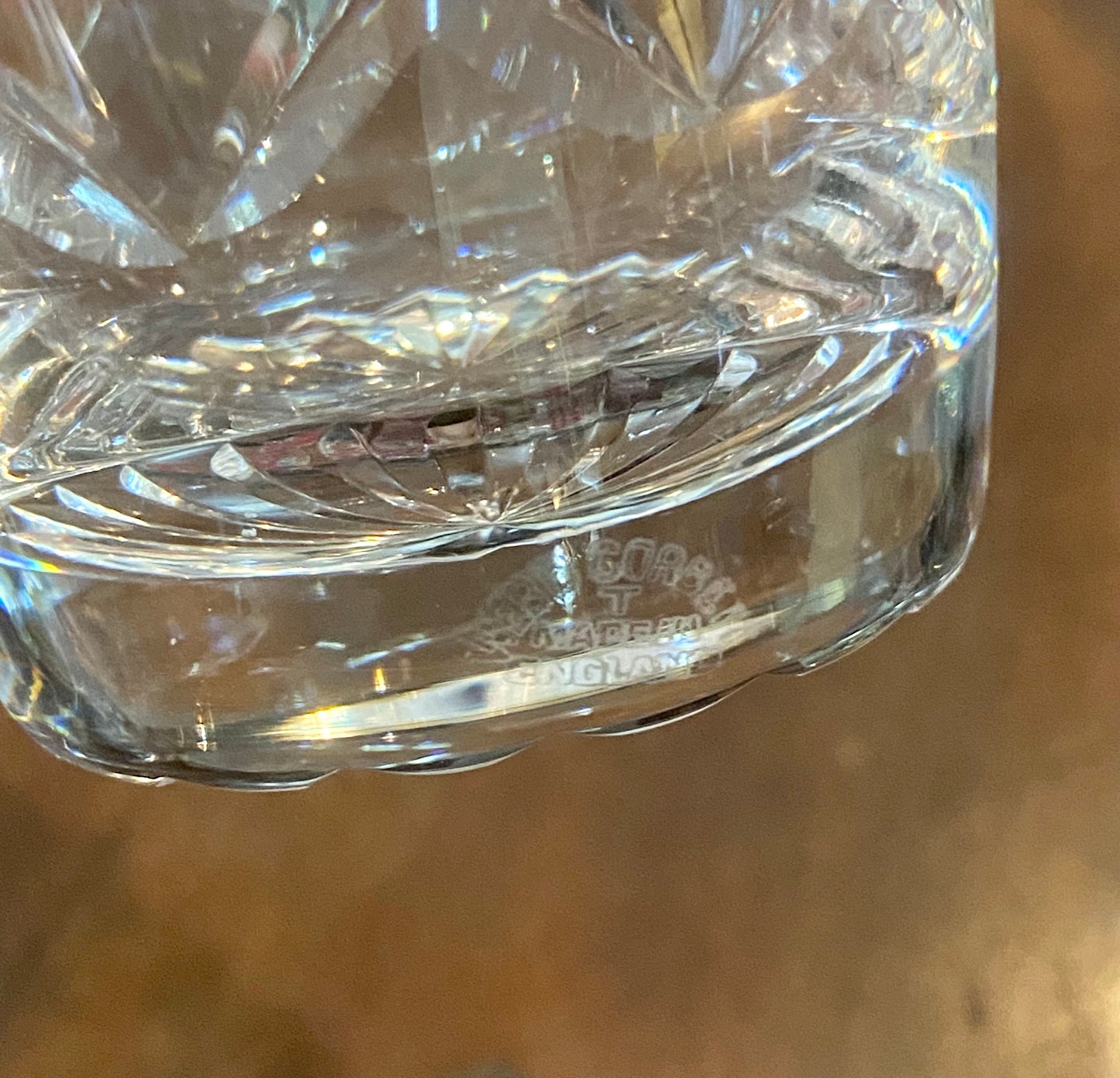 复古装饰艺术至中世纪 Webb &amp; Corbett 英式切割水晶玻璃杯/玻璃杯 6 件套