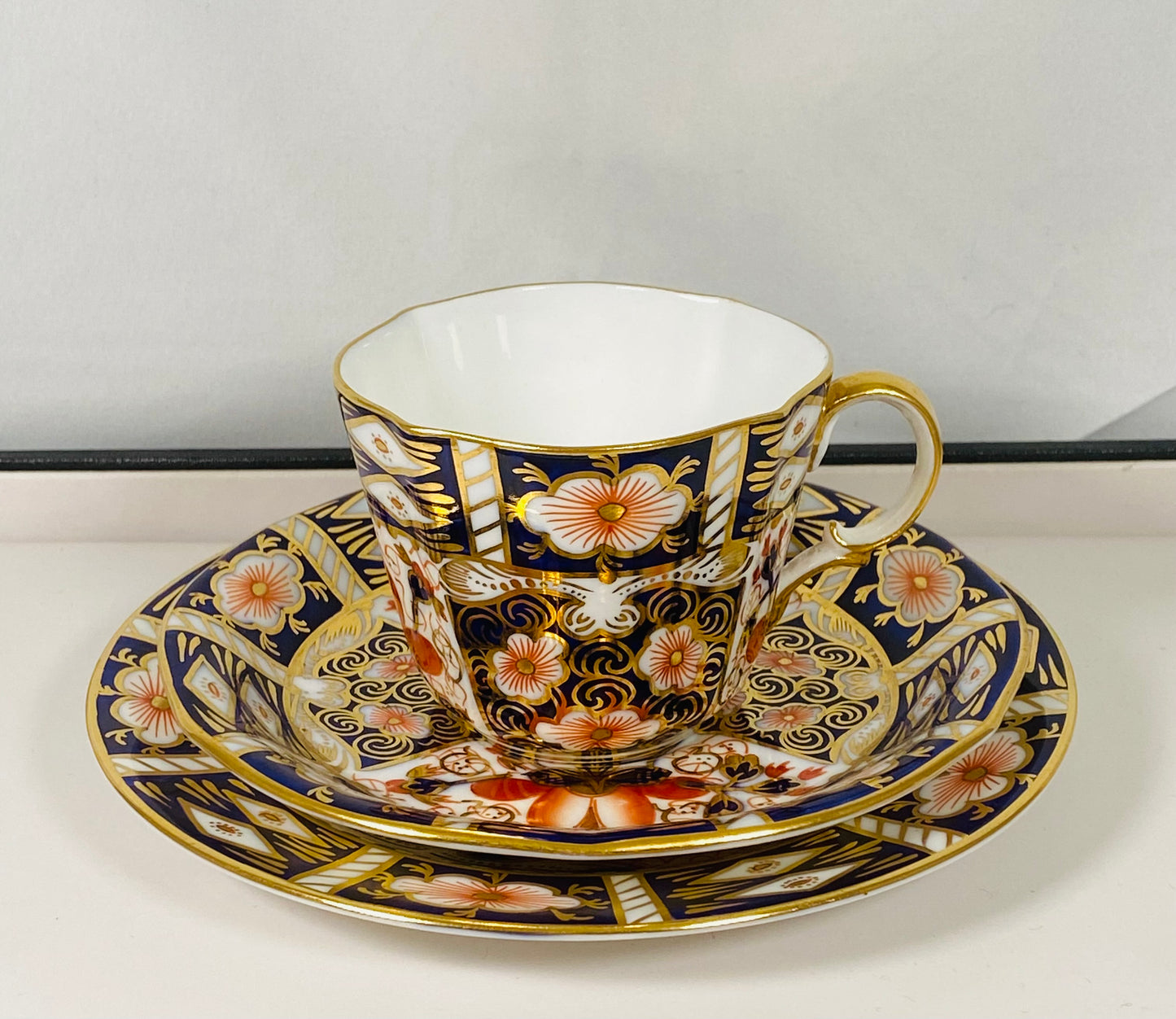 Vintage Royal Crown Derby Old Imari Pattern 2451 Teacup Trios Circa 1939 - 6 Available