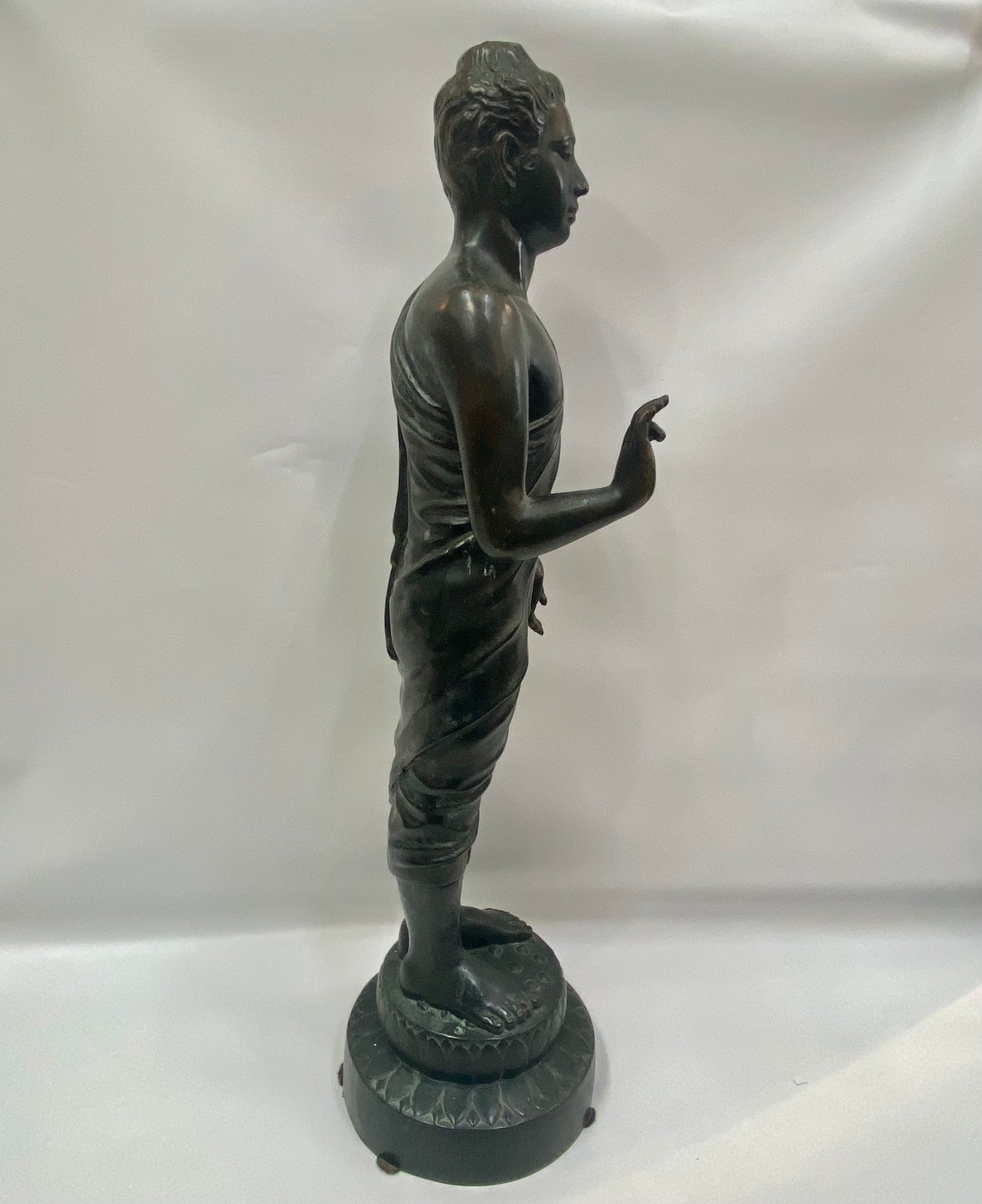 Mid 20th Century Bronze Gandhara Buddha Statue