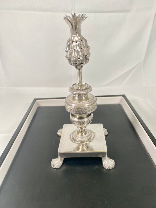 Mid 19th Century Lovely and Rare Portuguese Silver Toothpick Holder