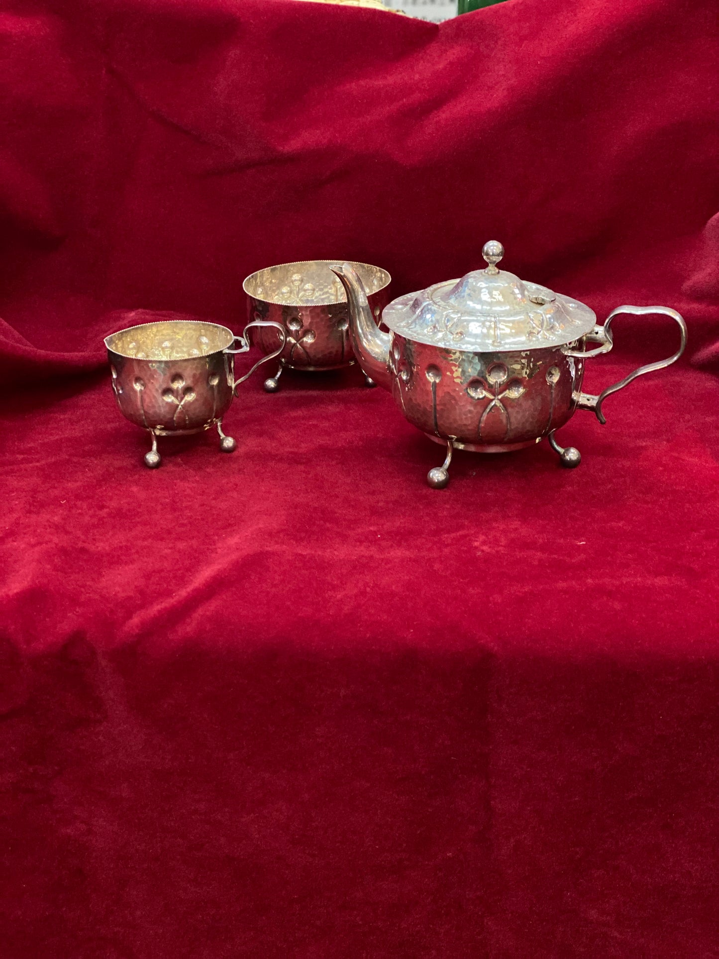 Antique EPNS set of three (Teapot, Sugar Bowl and Creamer jug)