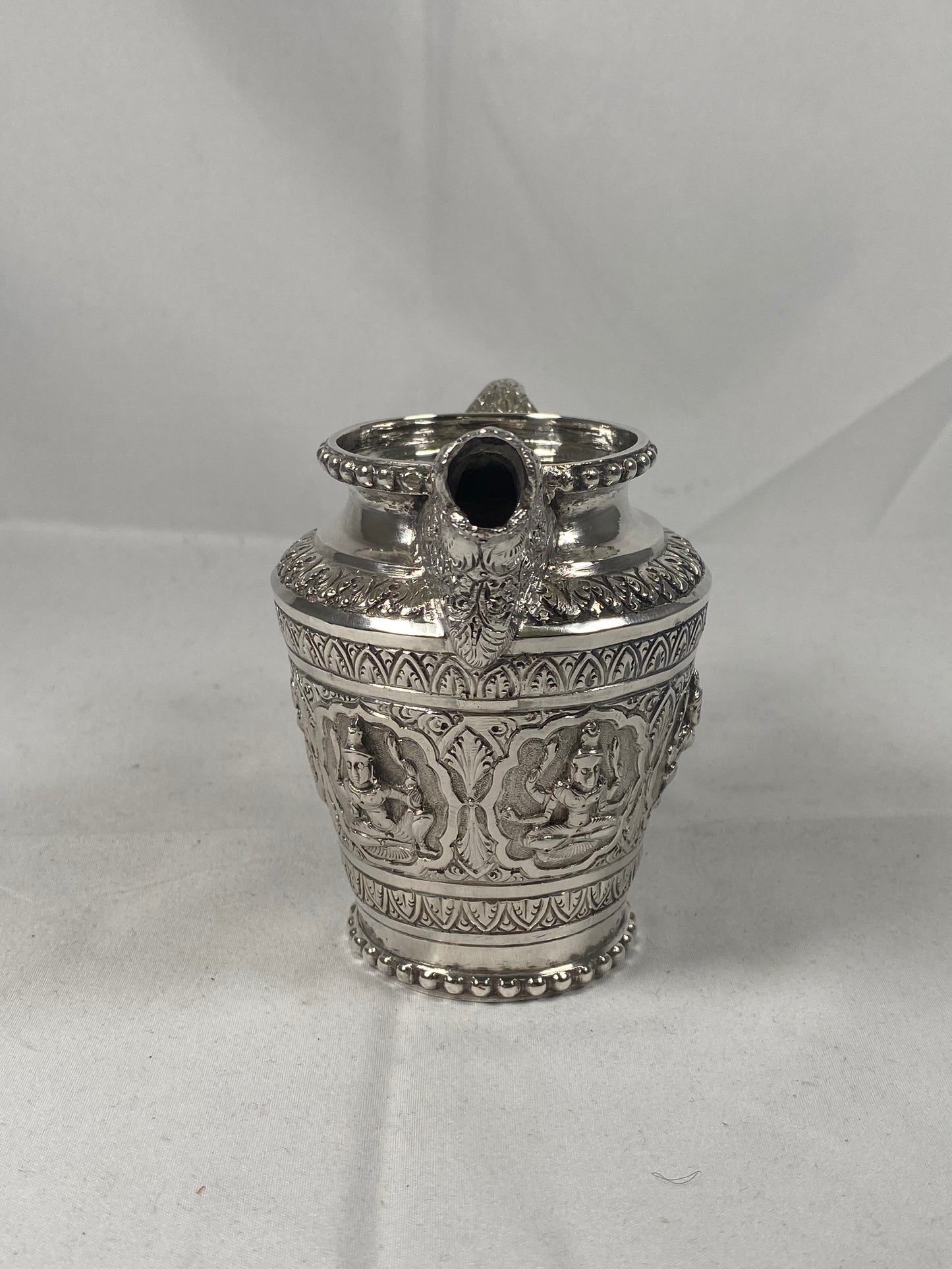 Late 19th century Anglo-Indian .800 to .900 Silver Jug, Swami Silver