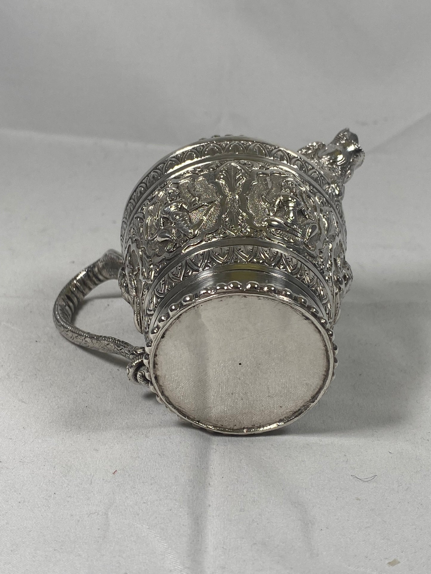 Late 19th century Anglo-Indian .800 to .900 Silver Jug, Swami Silver