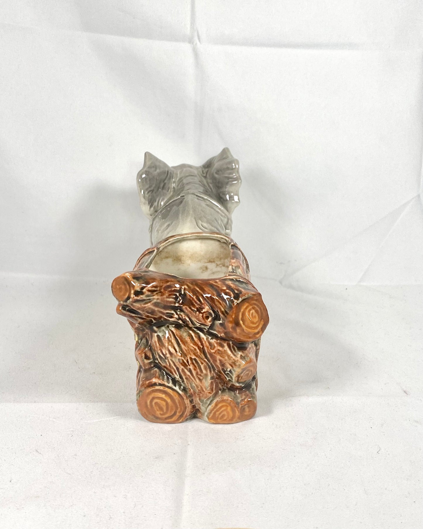 Vintage Midcentury figural elephant porcelain vase, likely Japanese