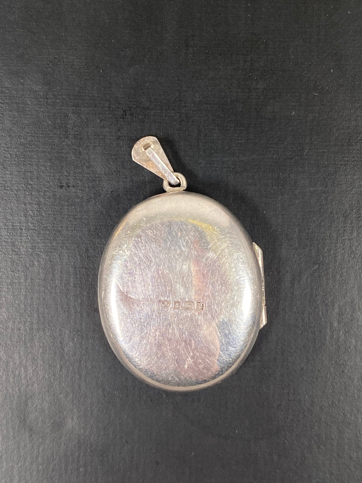 Vintage English Sterling Silver Locket, Victorian Revival Style