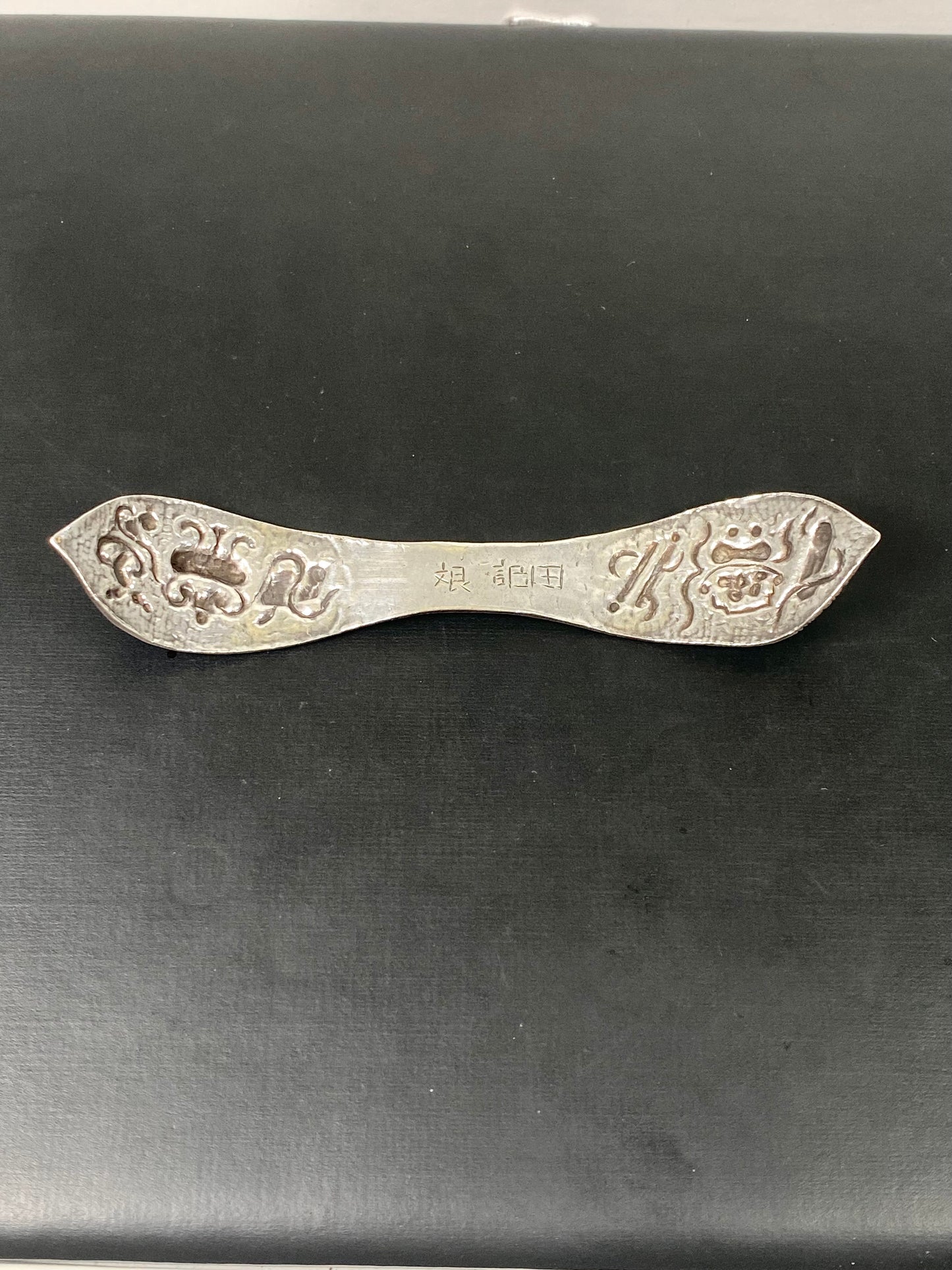 Mid to Late Qing enamel and silver hairpin, Chinese Domestic possibly Export Silver