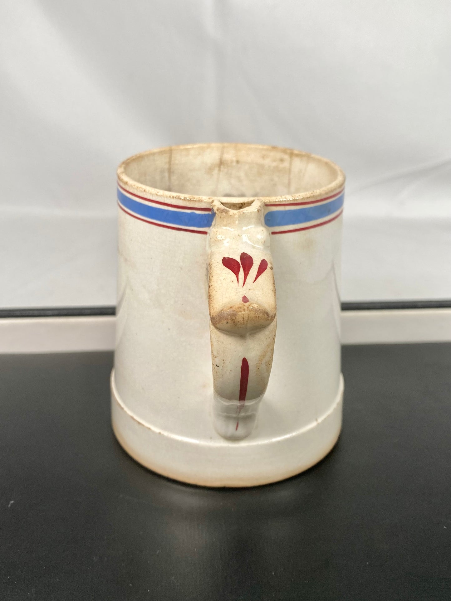 古董 John Tams 陶制帝国半品脱量杯，维多利亚时期，可能为爱德华时期