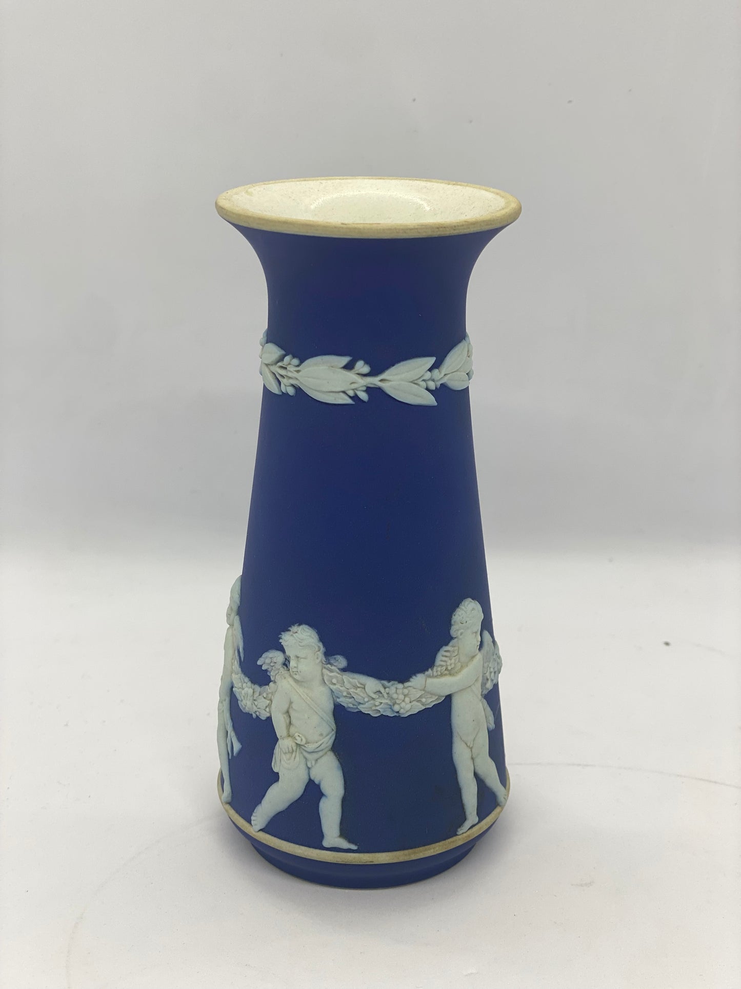 Antique Late Victorian to Edwardian Wedgwood Cobalt Vase