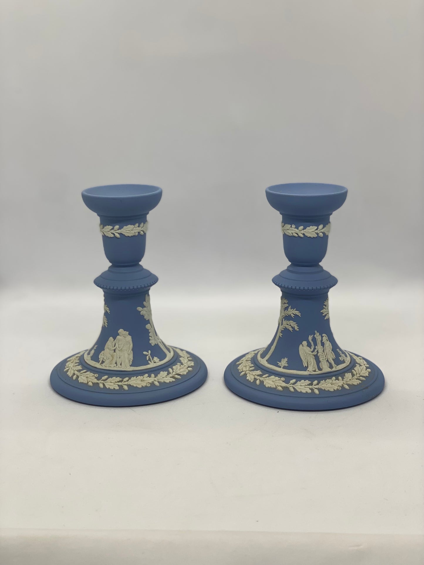 A Pair of Vintage Wedgewood Candlestick Holders