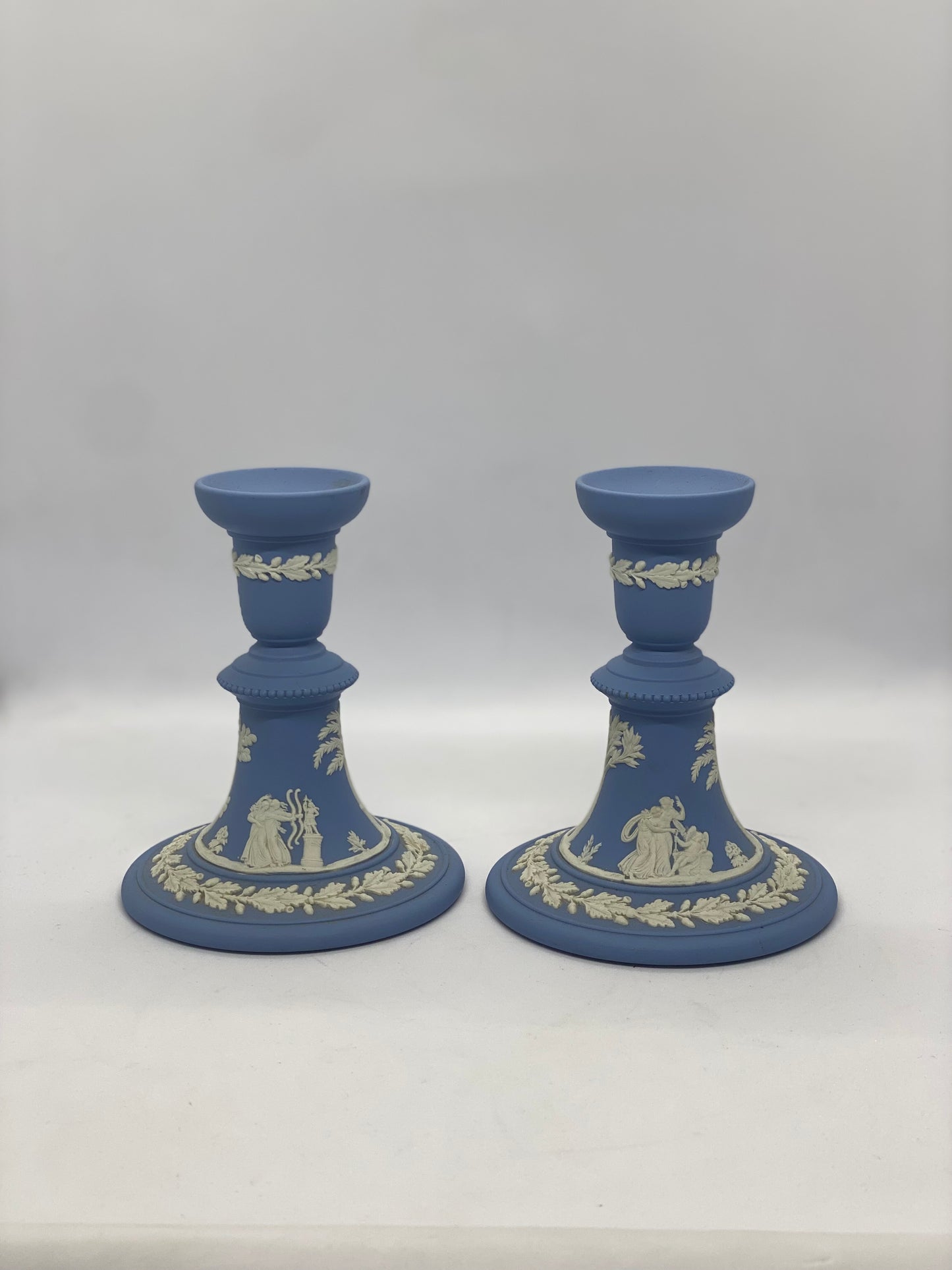 A Pair of Vintage Wedgewood Candlestick Holders