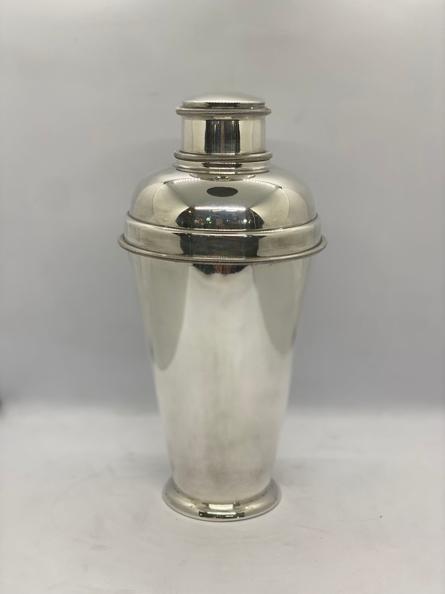 Mid Century Sterling Silver Cocktail Shaker c 1950, Hallmarked Budapest.