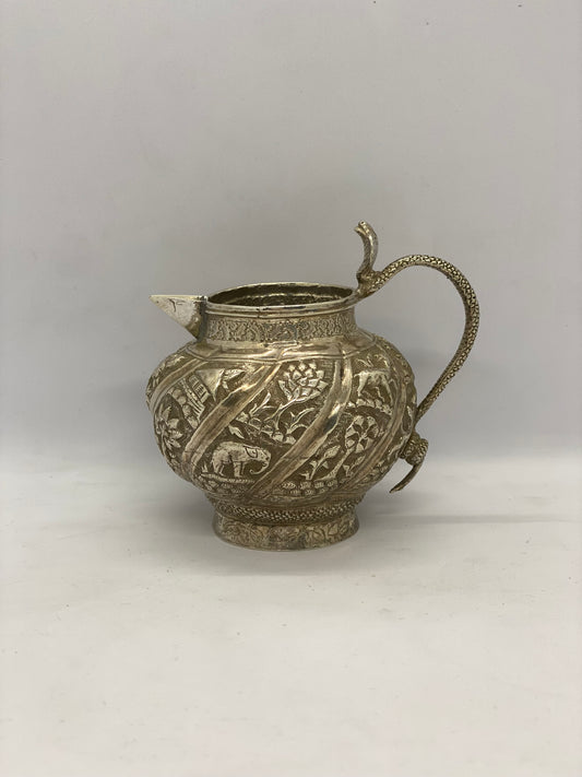 Colonial Indian Silver Cobra-handled Jug circa 1860 - 1900