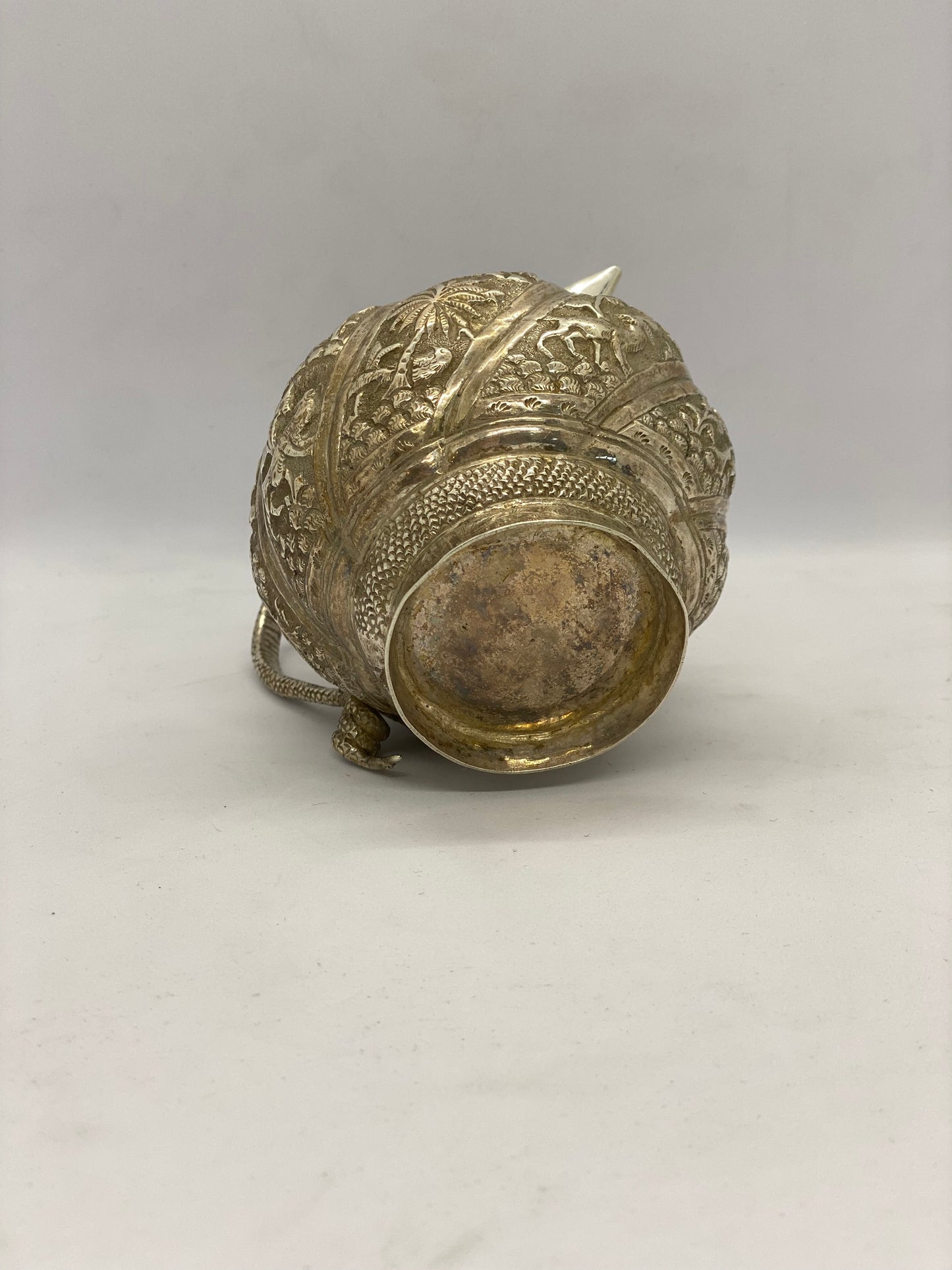 Colonial Indian Silver Cobra-handled Jug circa 1860 - 1900