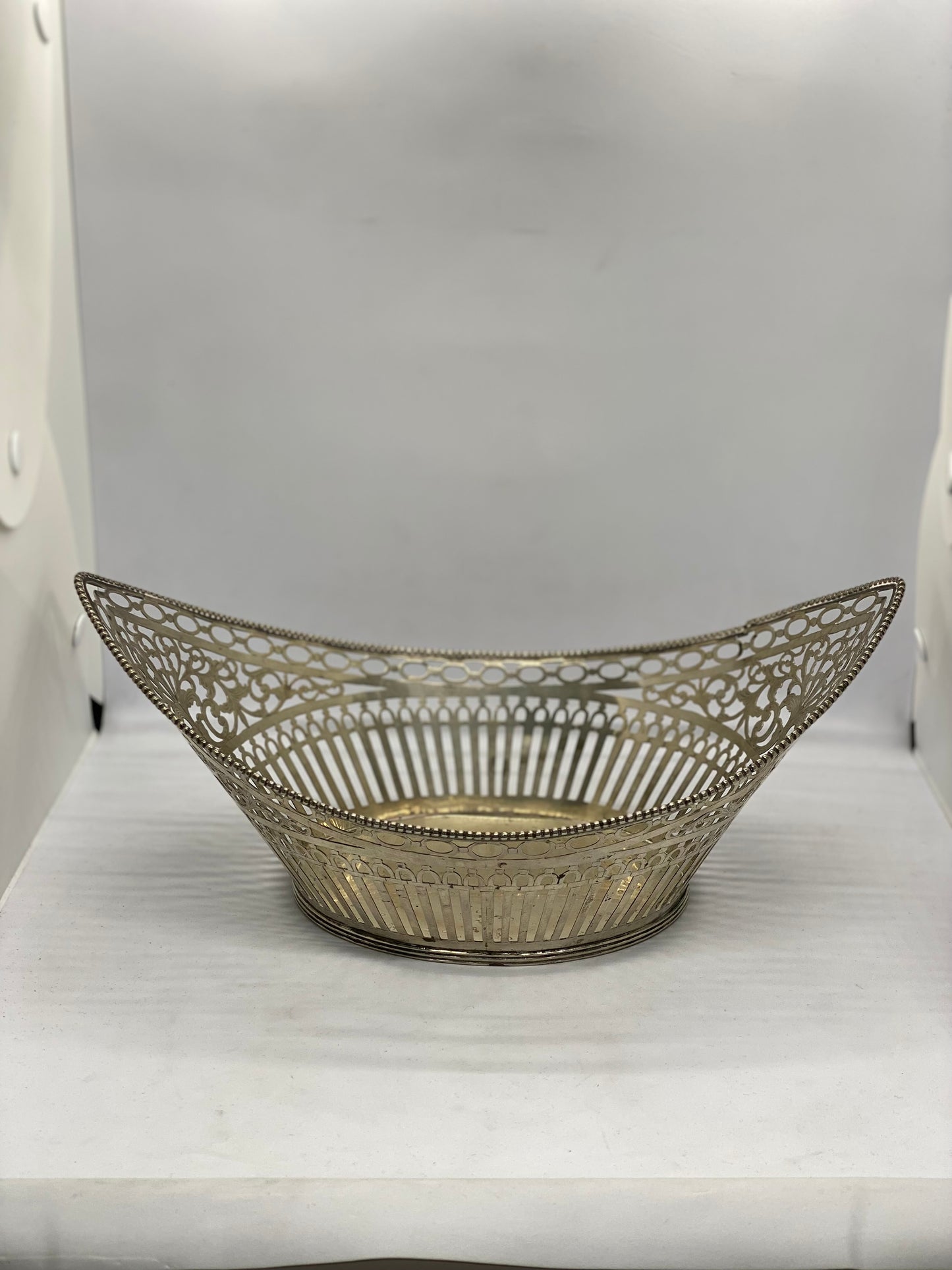 Art Deco Silver Filigree Basket circa 1921