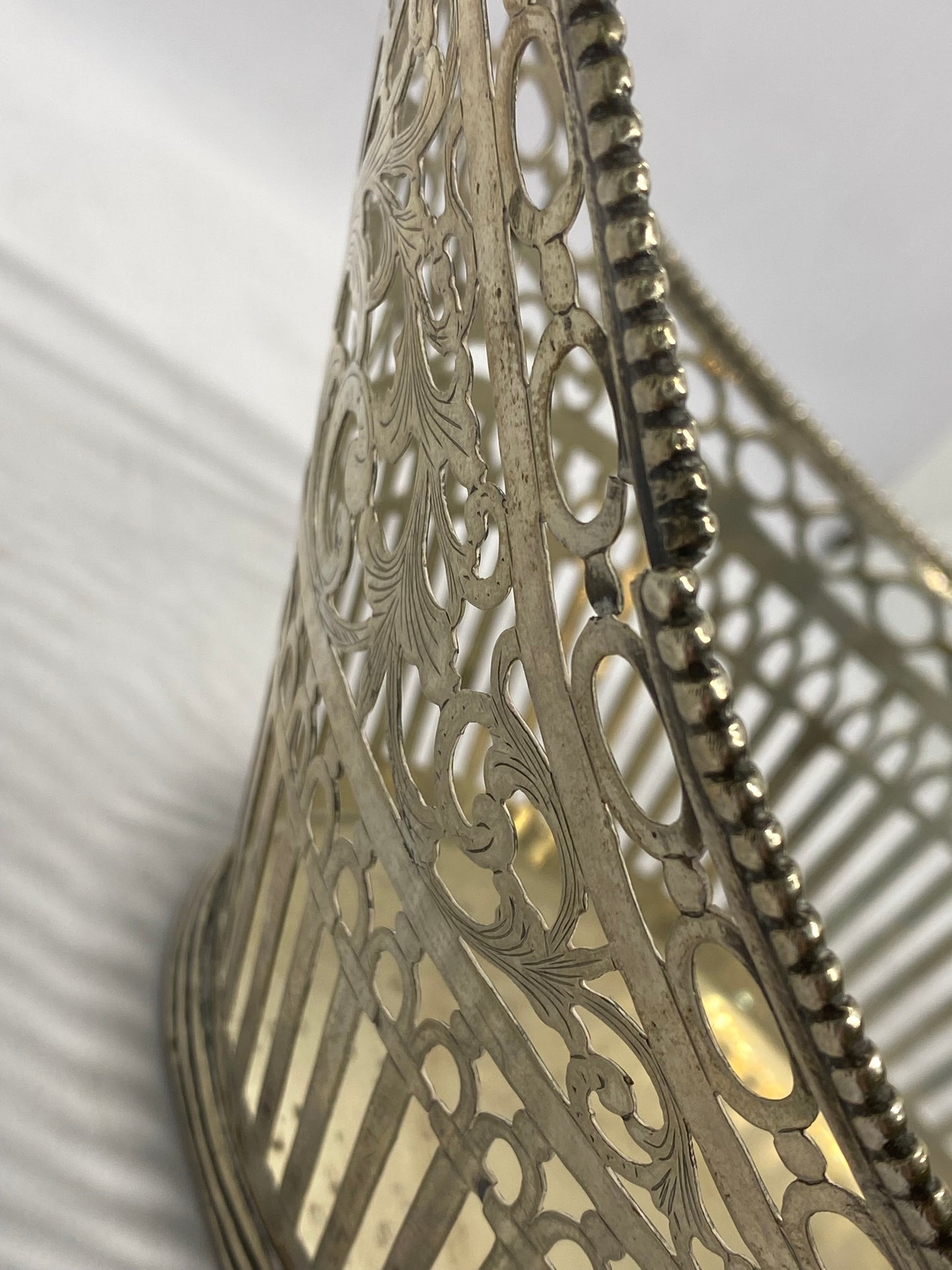 Art Deco Silver Filigree Basket circa 1921