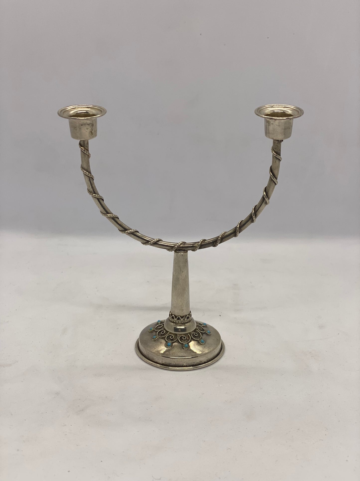 Antique Delicate and elegant Israeli Shabbat candle