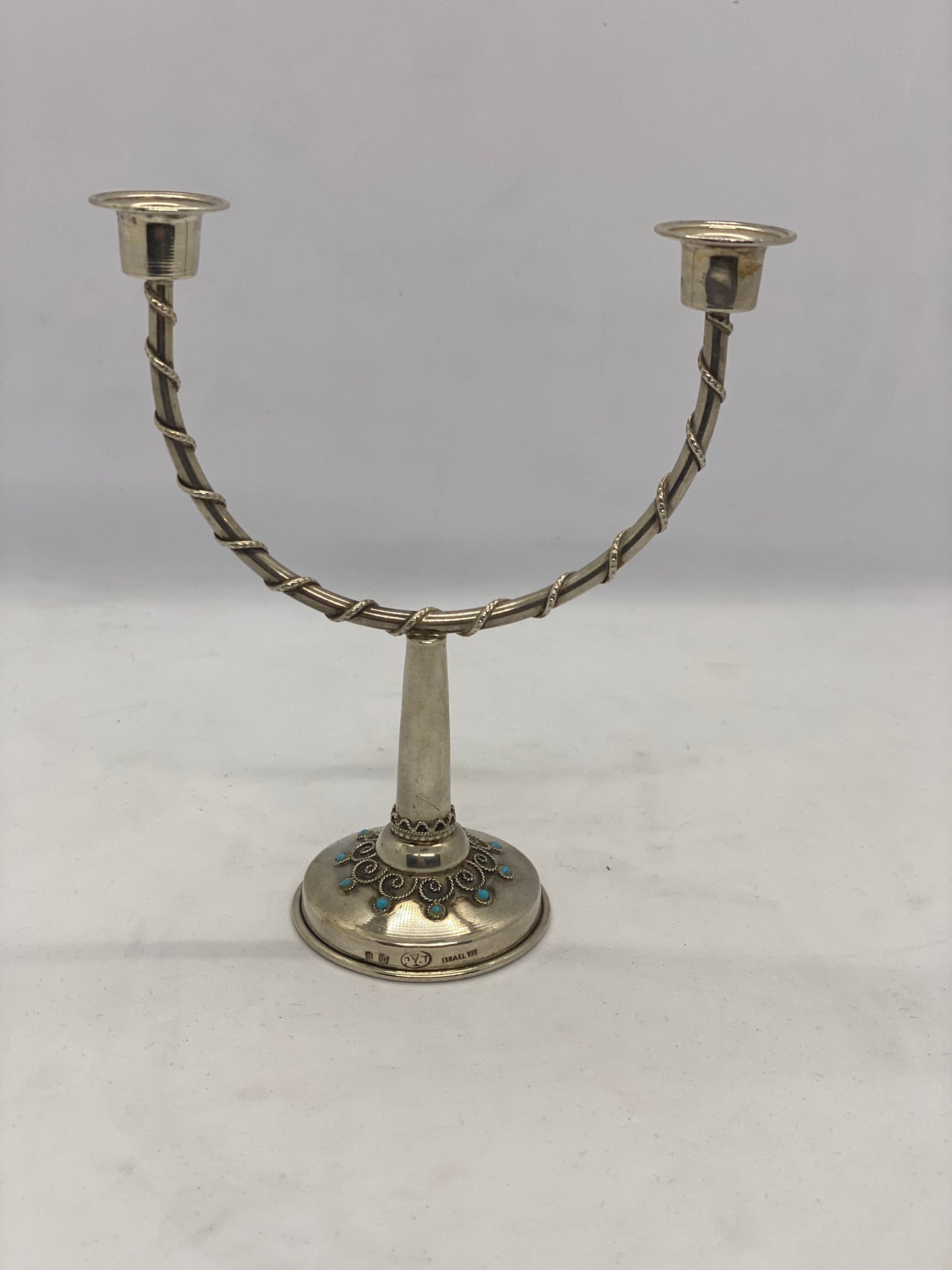 Antique Delicate and elegant Israeli Shabbat candle