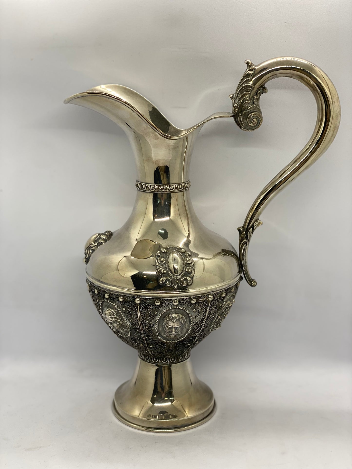 Vintage Spanish Silver Wine or Claret jug by Gena