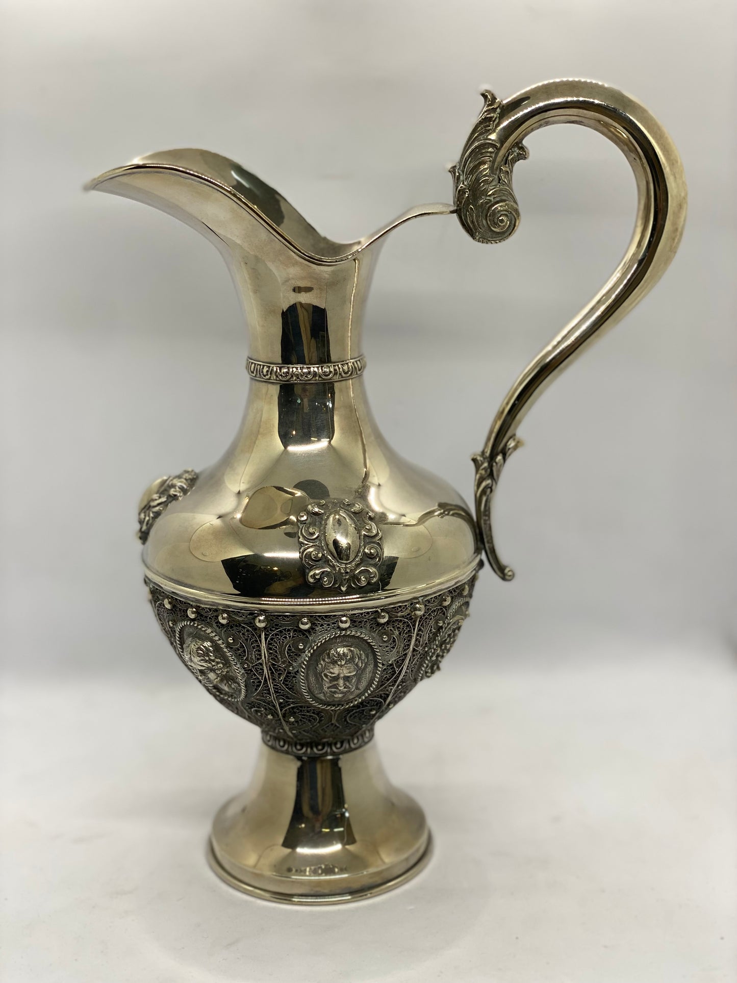 Vintage Spanish Silver Wine or Claret jug by Gena