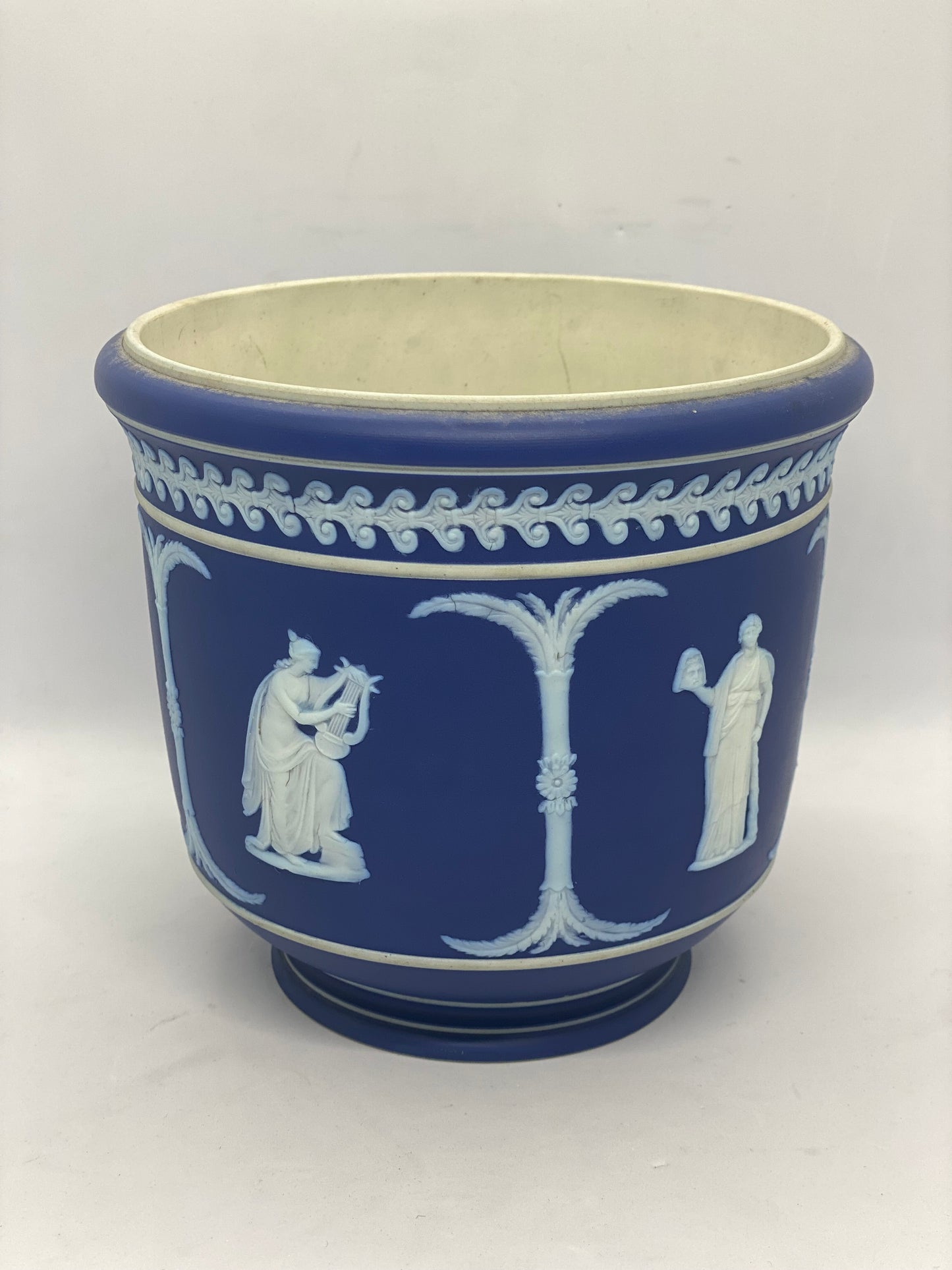 19th Century Blue Jasperware Jardiniere